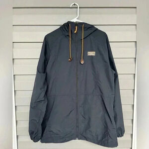LL Bean Women’s Full Zip Nylon Windbreaker Rain Jacket Sz L Tall
